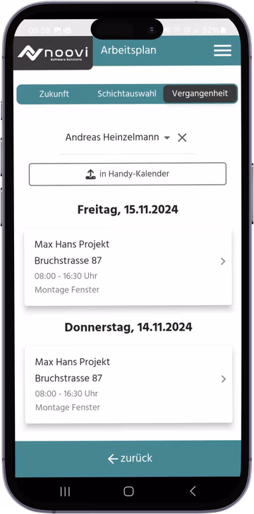 Einsatzplanung – wer ist wann auf welcher Baustelle