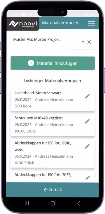 Materialverbräuche erfassen und korrekt verrechnen