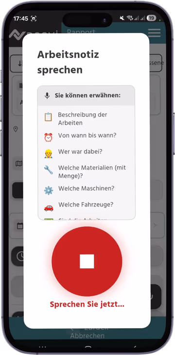 KI-Spracherkennung – Rapporte diktieren statt tippen